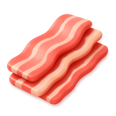 Icon of Bacon Strips (Raw)